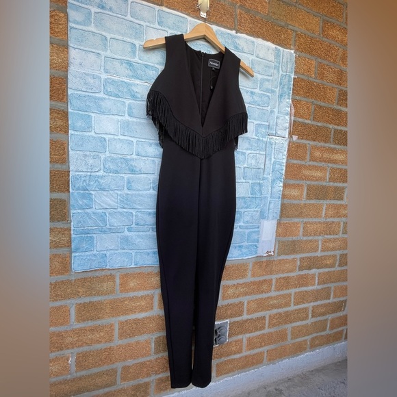 Nookie Womens Iris Black Fringe Skinny
Leg Evening Jumpsuit small - Picture 5 of 15